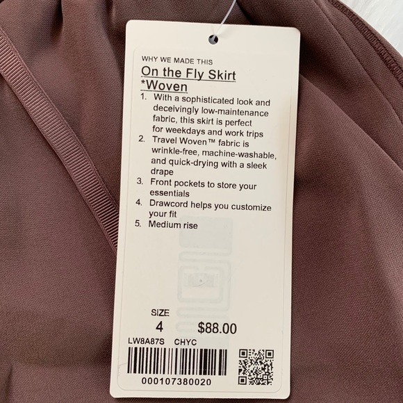 • cherry burgundy lululemon on the fly skirt • - Picture 4 of 8